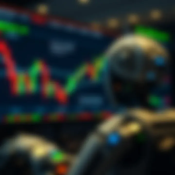 Illustration of digital trading platform interface highlighting binary bots features