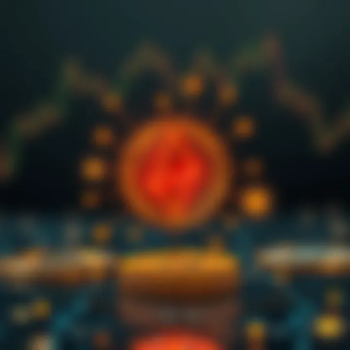 Digital representation of Cardano cryptocurrency with interconnected market factors