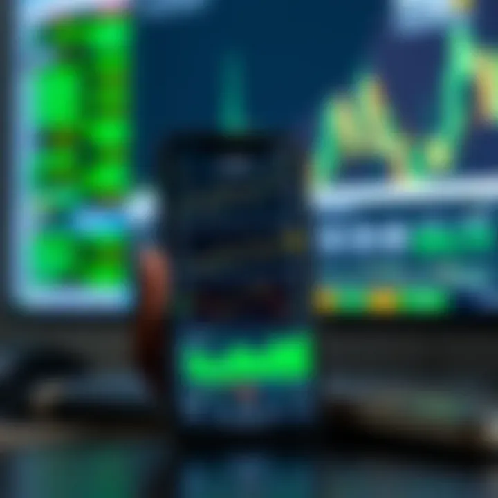 A smartphone displaying various trading app interfaces with charts and market data tailored for Kenyan investors