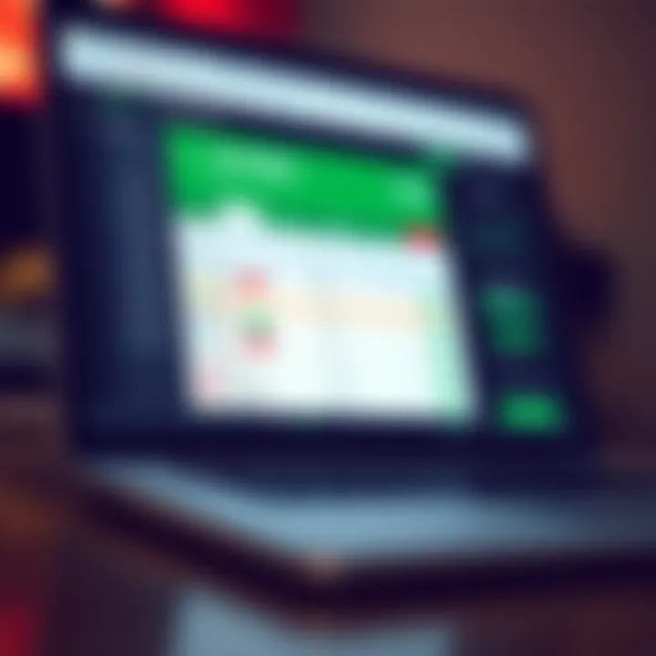 Laptop screen showing forex trading platform with M-Pesa deposit and withdrawal options