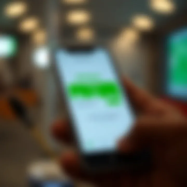 Mobile phone displaying M-Pesa payment interface for forex trading