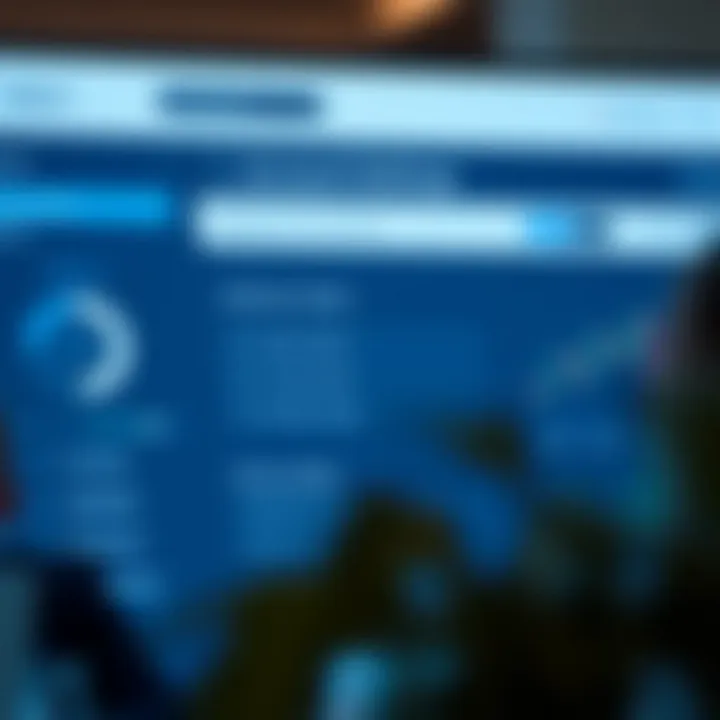 Dashboard showing account settings and security options tailored for users
