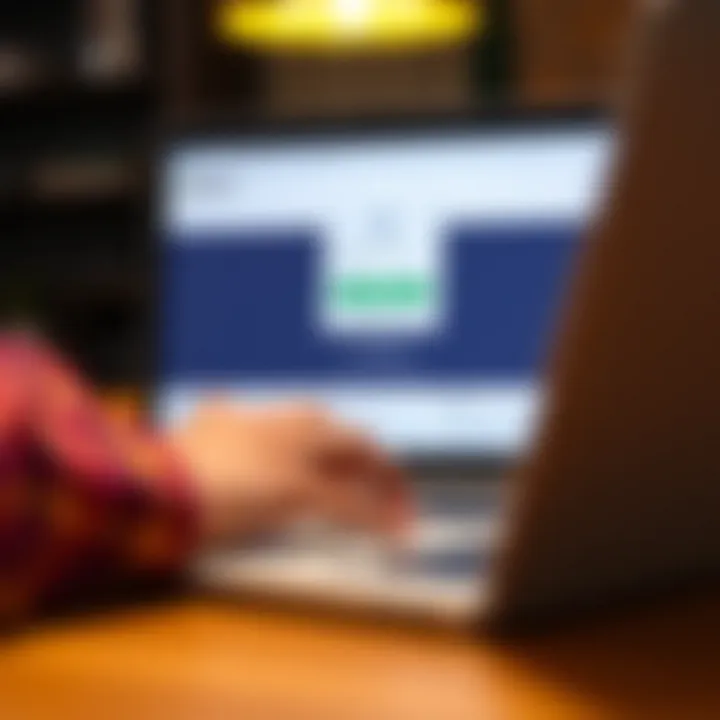 User accessing the Deriv platform on a laptop with a secure login interface displayed