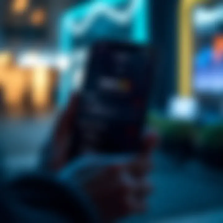 Mobile device showing Deriv X app with secure access and account options