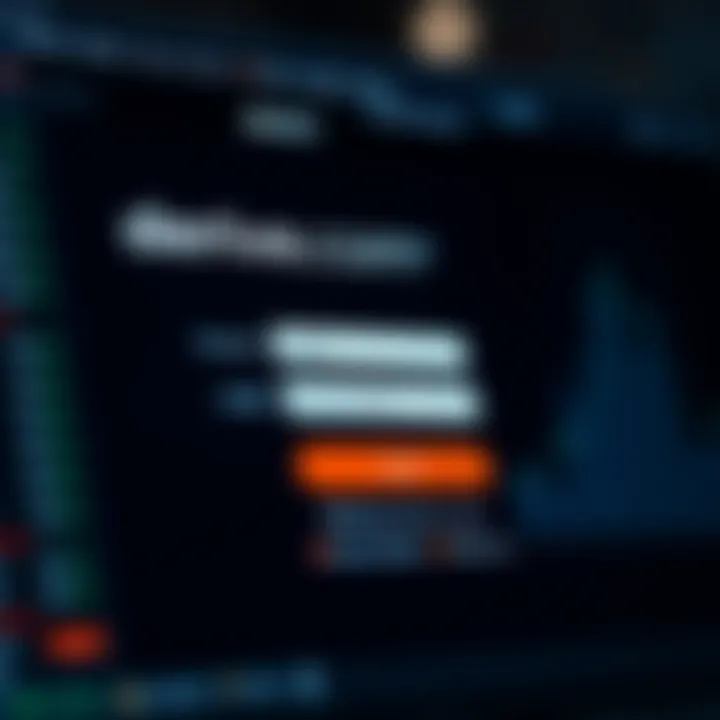 Secure login interface on Derive.com with username and password fields