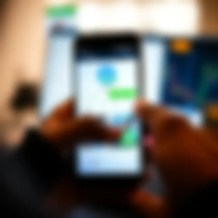 User navigating app store on smartphone to download a forex trading platform available in Kenya
