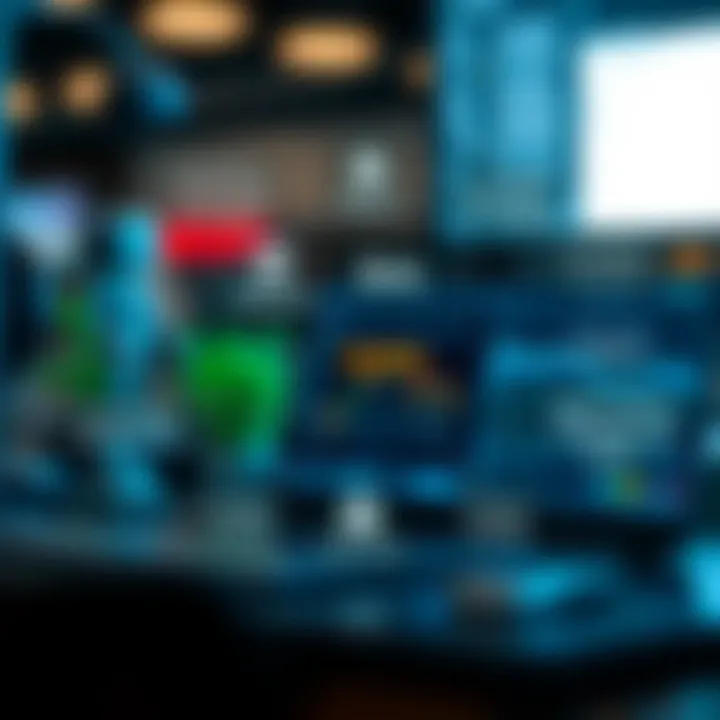 Diagram illustrating various components of automated trading bots interacting with online trading platforms