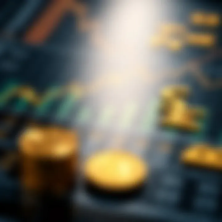 Close-up of financial graphs and currency symbols representing economic factors