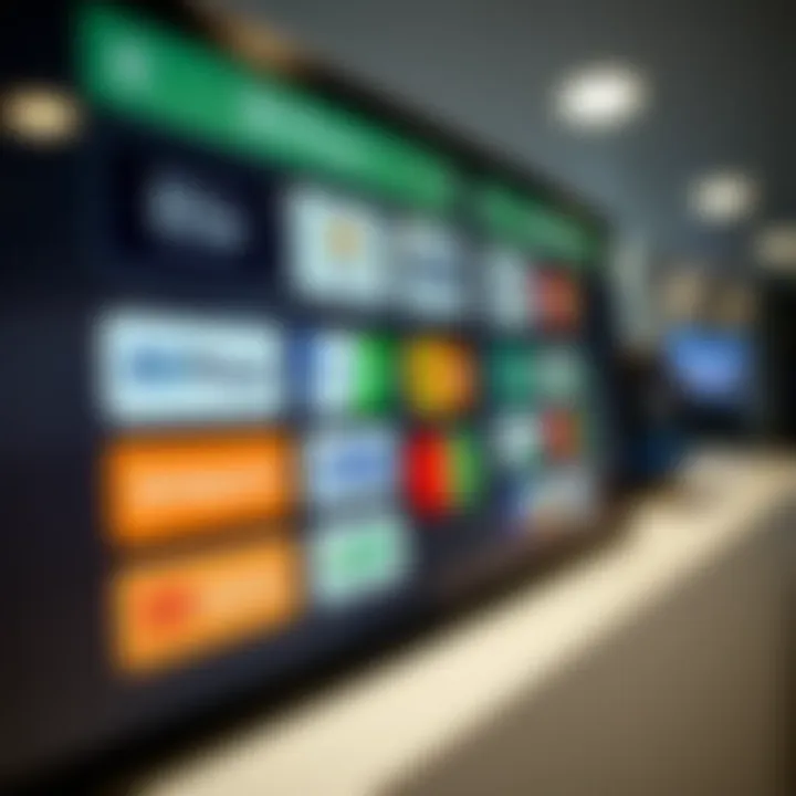 Various payment methods including M-Pesa displayed on a digital screen for forex deposit