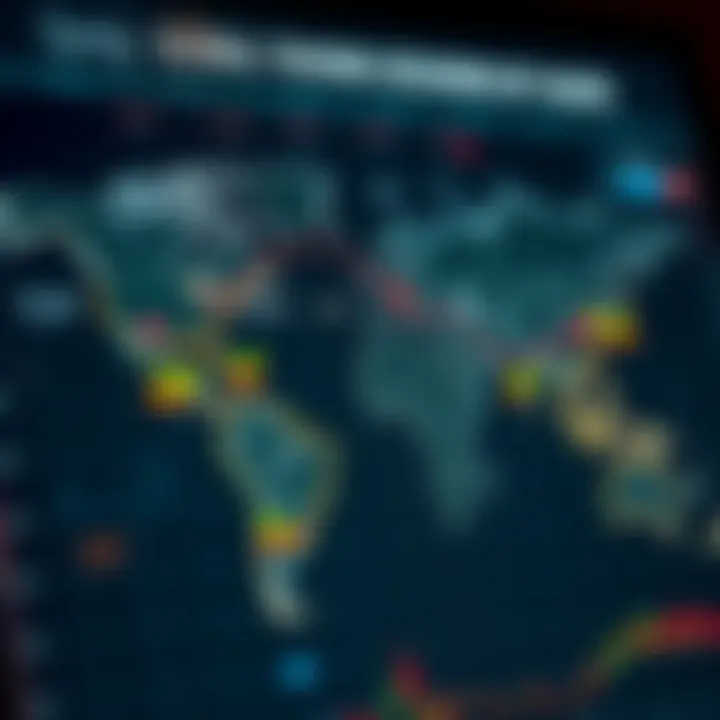 World map highlighting major global trading centers with Kenyan time zone overlay