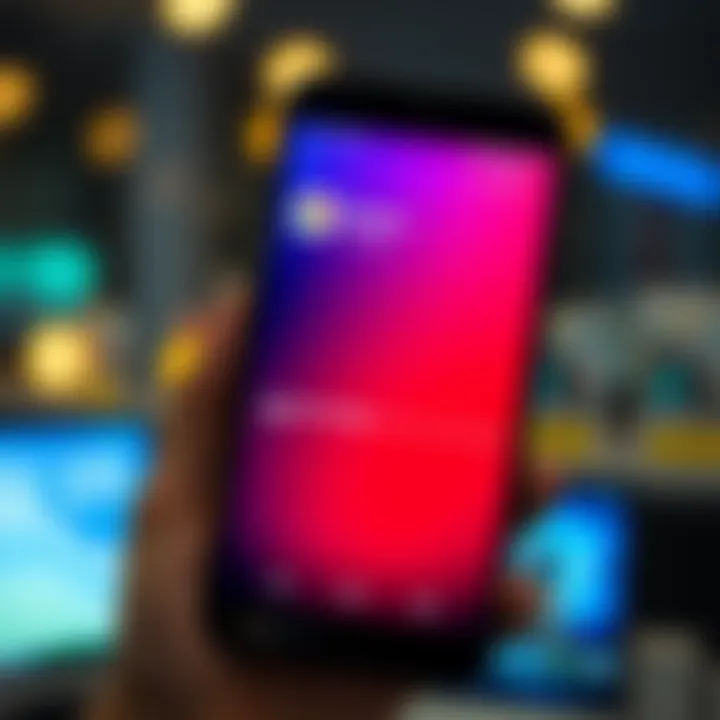 Android phone showing installation progress of the Deriv app from Google Play Store