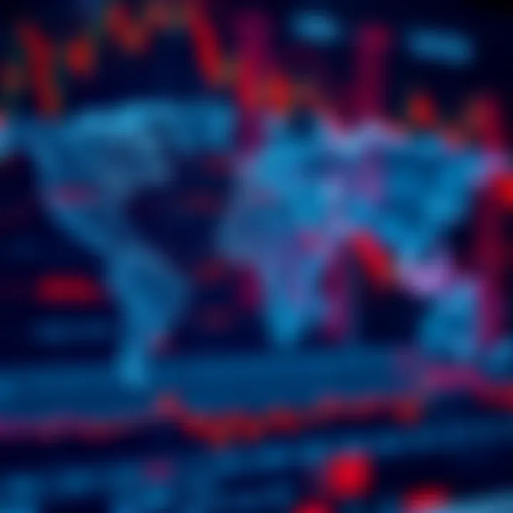 Global forex market hours highlighted on a world map showing trading session overlaps