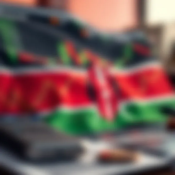 Forex Trading Tools and Market Analysis in Kenyan Context Illustration of forex trading tools and analysis charts with Kenyan flag