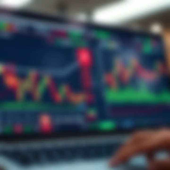 Illustration of trading platform interface with synthetic indices options and charts
