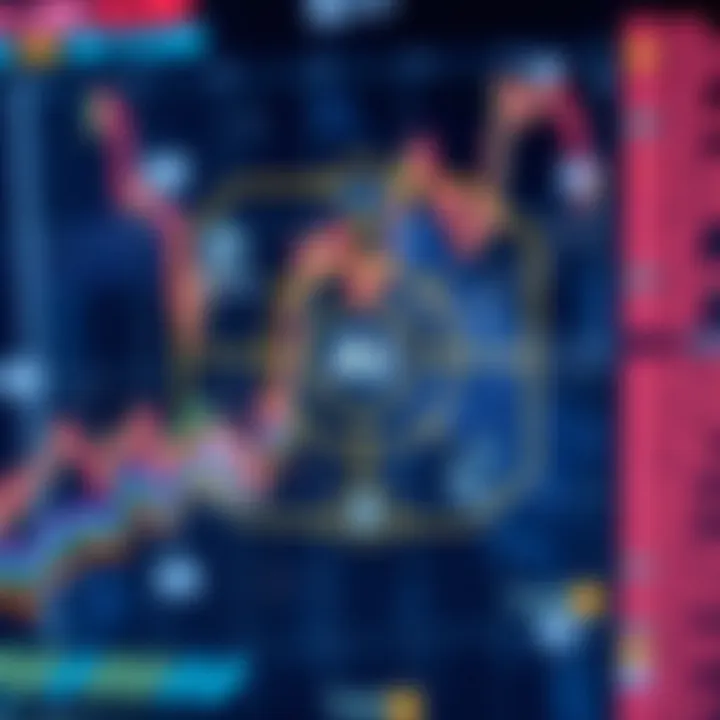 Diagram showing the interaction between artificial intelligence algorithms and financial market data in trading