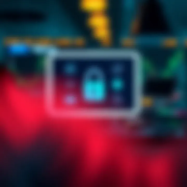 Illustration of a secure download interface for software applications