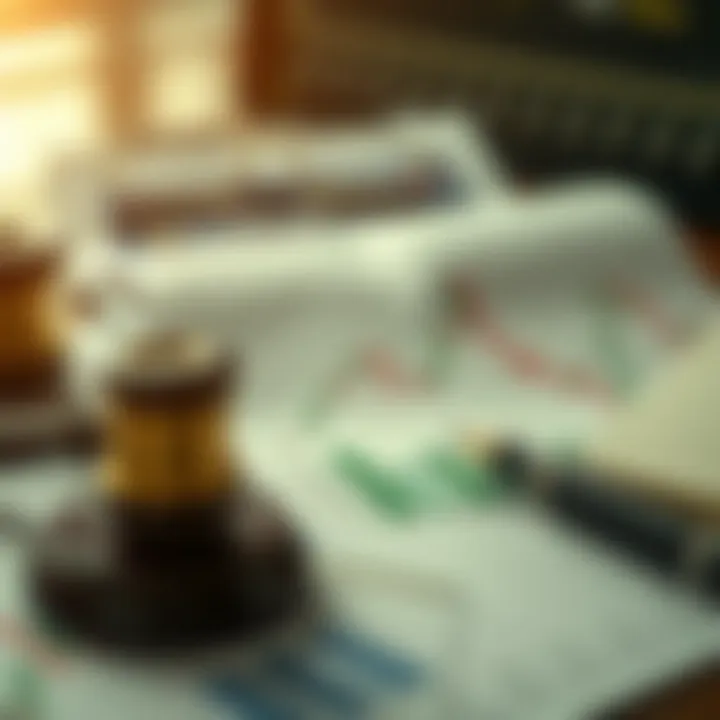 Conceptual illustration of legal documents and financial charts symbolizing regulatory aspects in Kenya