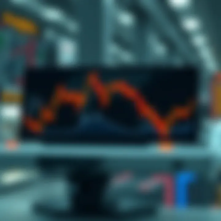 Illustration of economic indicators and psychological factors influencing volatile market behavior