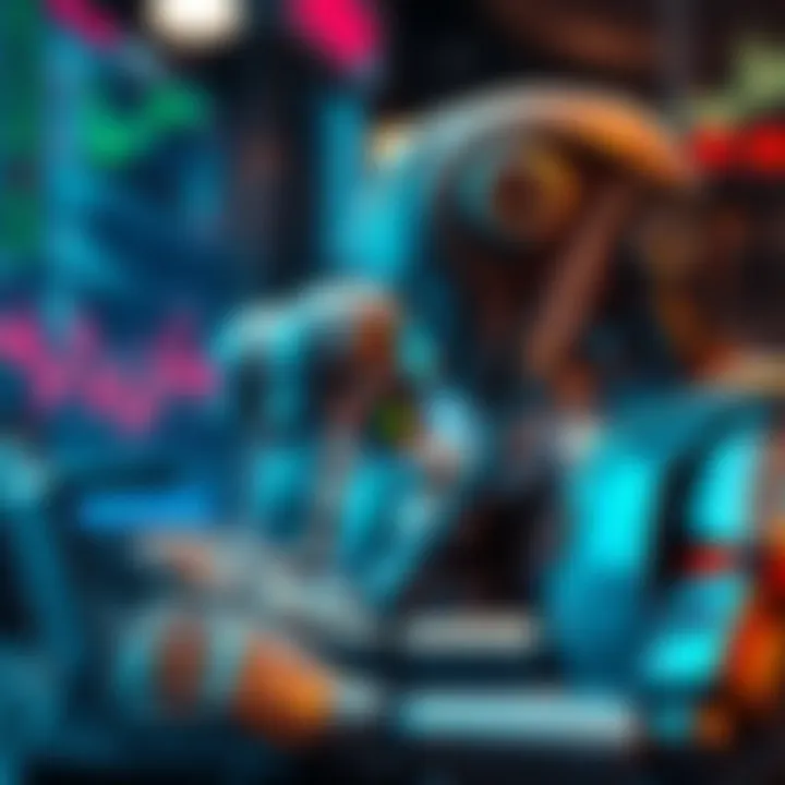 Illustration of different types of trading bots analyzing market trends and executing trades