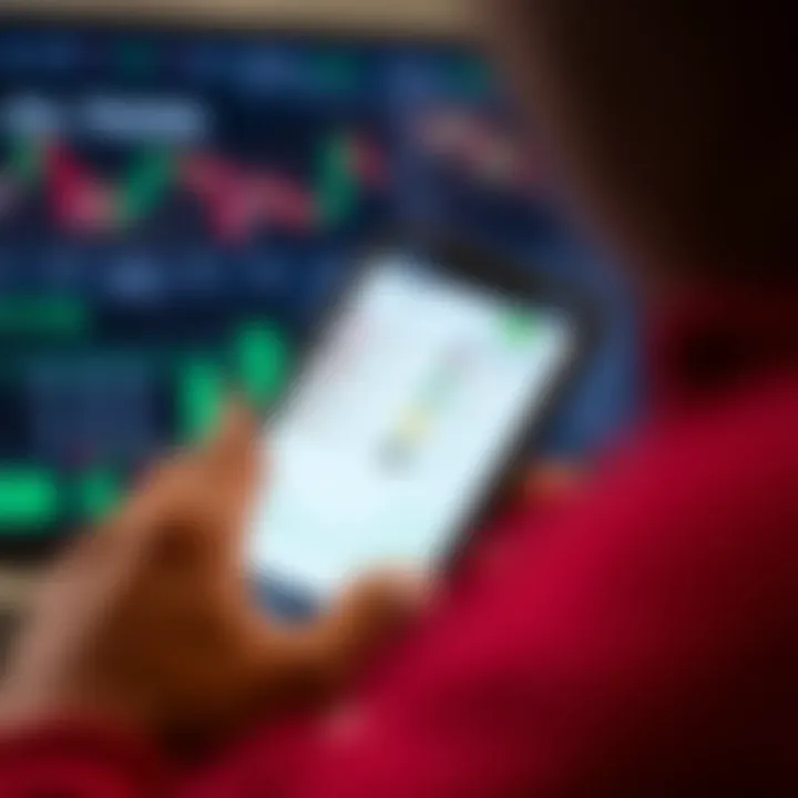 User interface displaying Deriv app trading options and charts on a smartphone screen