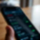 Deriv app interface showing various financial trading options on a mobile screen