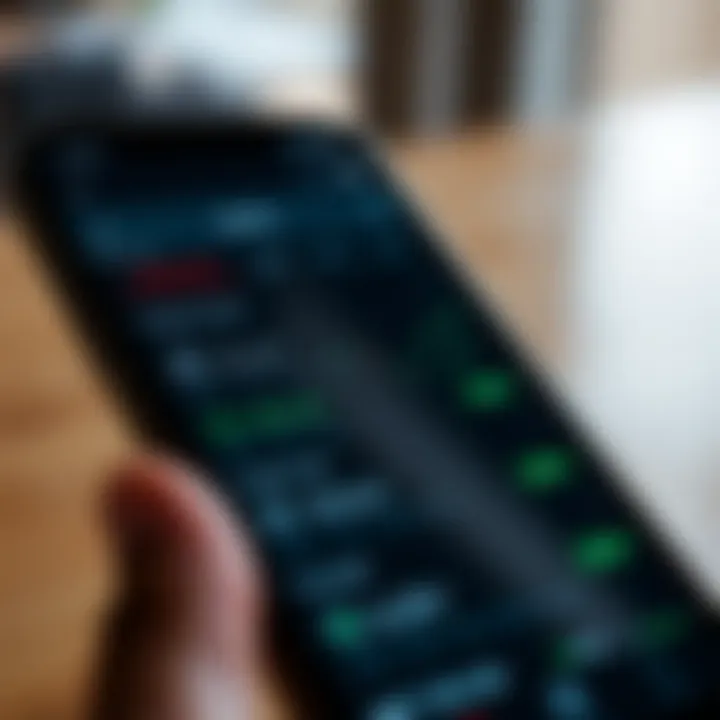 Deriv app interface showing various financial trading options on a mobile screen