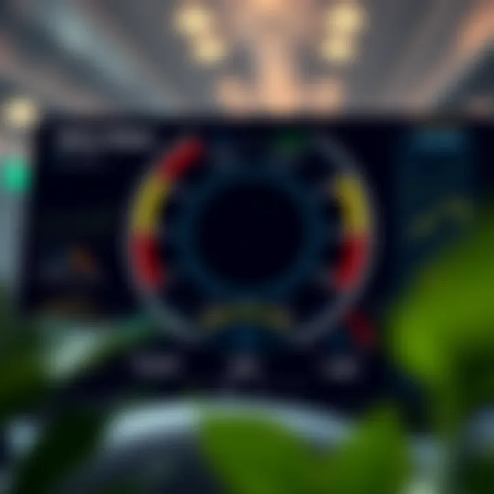 Illustration showing the concept of deriv status with a digital dashboard and status indicators