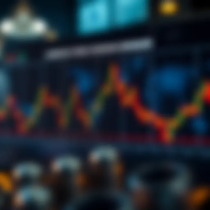 Chart showing the time periods of the London forex trading session with highlighted volatility peaks