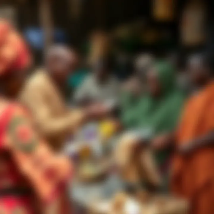 Community Exchange Facilitated by Sarafu Currency in Kenya Community members exchanging goods using sarafu currency in a local market in Kenya