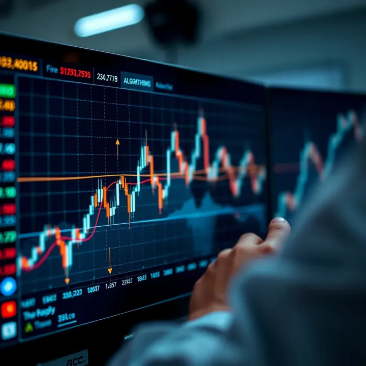 Automated Forex Trading Algorithms in Action Graph showing automated forex trading algorithms analyzing currency market trends